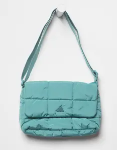 ADIDAS  Womens Quilted Crossbody Bag, Teal Green