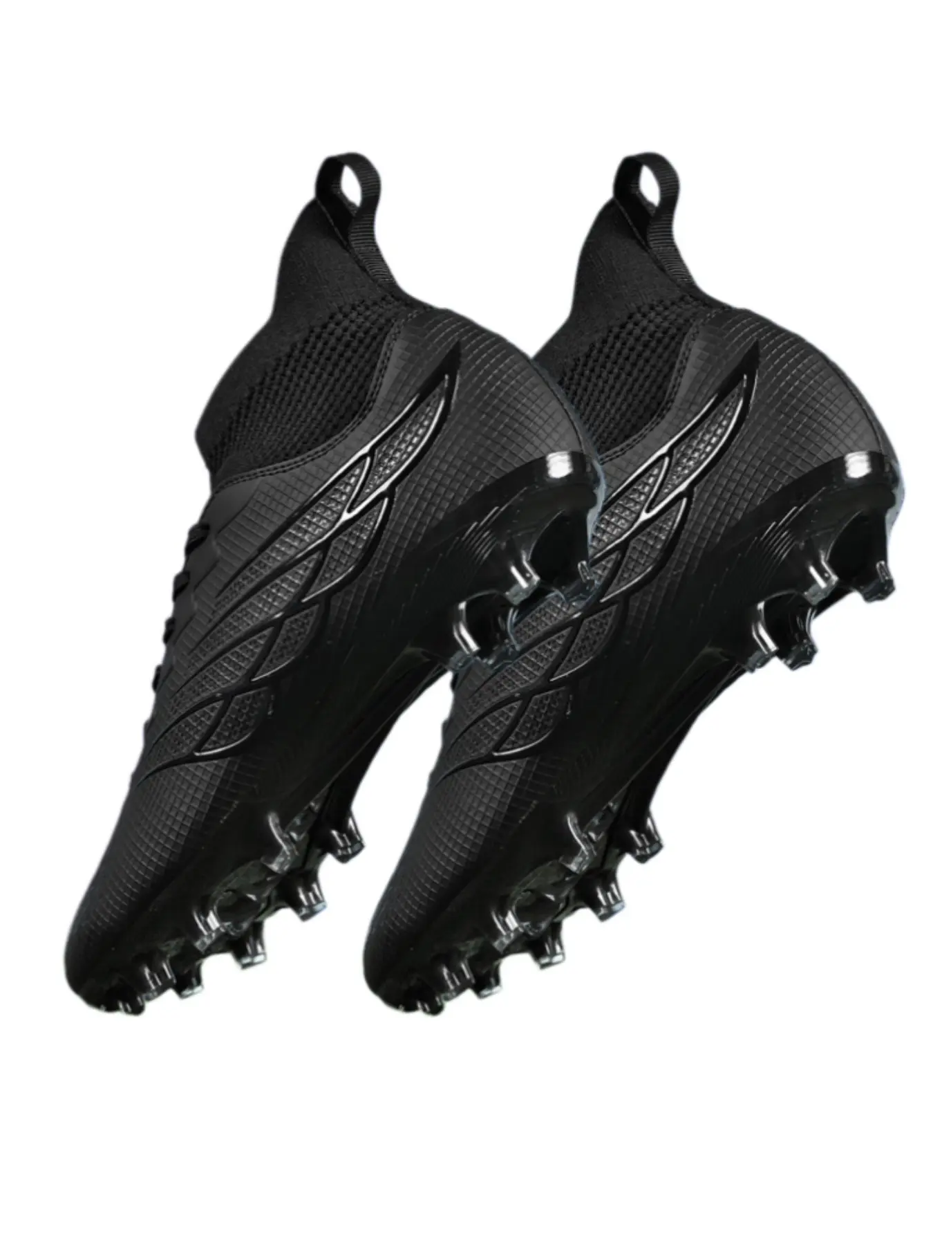 Men's High-Top Sports Football Shoes Football Boots Fg Ag Nails, Unisex Anti-Slip Breathable Design, Durable Tpu Sole, Suitable for Training Running Outdoor Use, Soccer Cleats