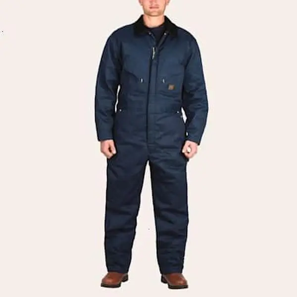 Walls Men's Garland Navy Insulated Twill Work Coverall - Big & Tall