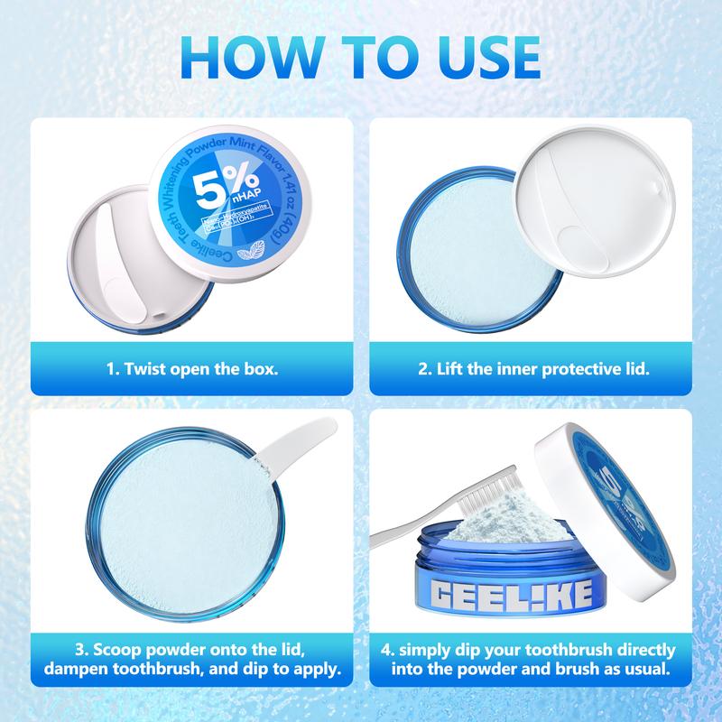 Ceelike Teeth Whitening Powder | Strengthens Teeth · Natural Whitening · Fresh Breath