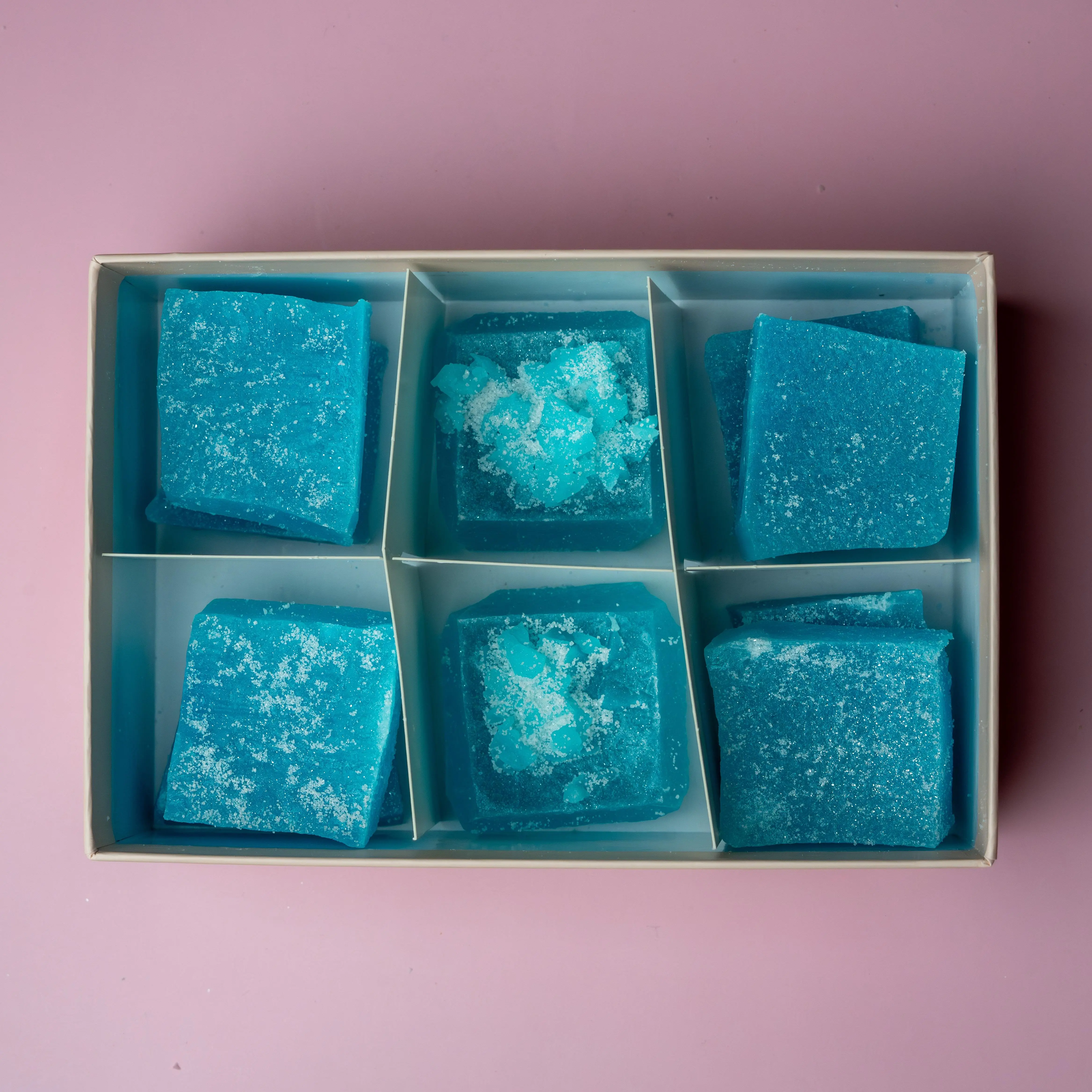 Silky Gem Crystal Candy Sour Blue Raspberry Lapis Collection Sour - 10-Piece Assortment with Tangy Flavor & Sparkling Glitter - Vegan & Gluten-Free