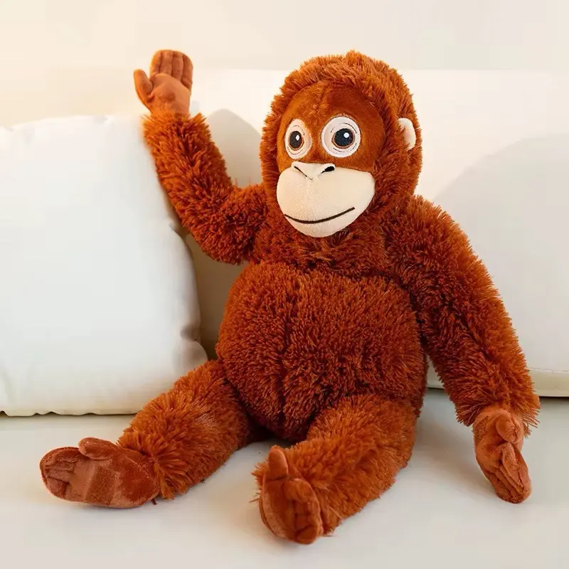 Premium Gorilla Plush Toy Long Arm Monkey Stuffed Animal Handbag Monkey for Baby Gift and Nursery Decor Stress Reliever Ultra Soft Squeezable Fabric Iconic Long Arms Safe Durable Machine Washable