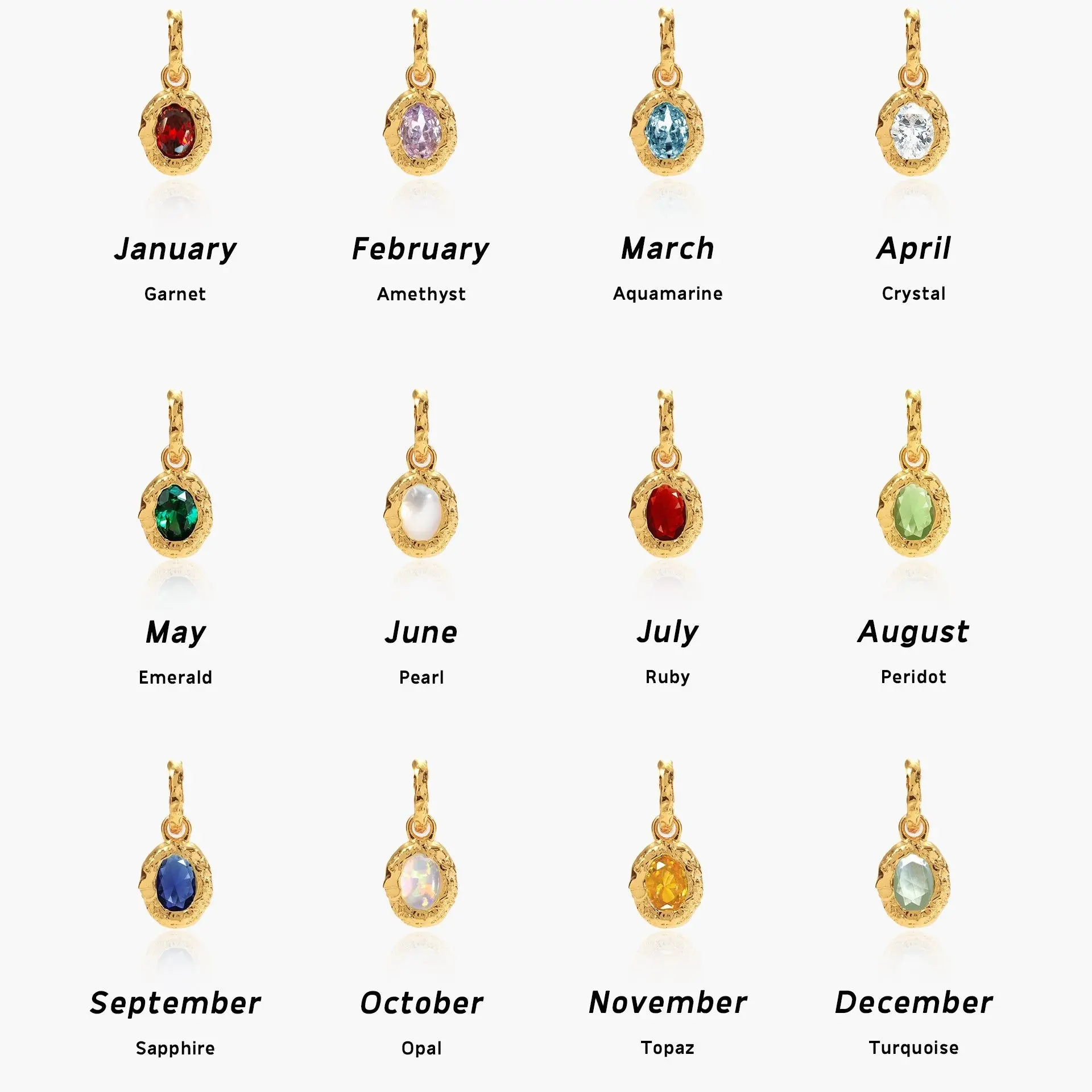 en route 18K Gold Plated Birthstone Earrings, Symbol of Passion & Energy, Perfect Gift for Friends, Great for School Looks & DIY Necklace Pairing