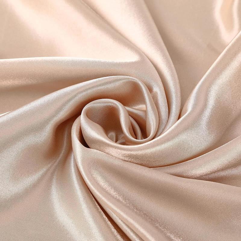 AWAYTR 2Pcs/Set 35” Large Square Head Scarf Silk Like Head Scarves Square Hair Scarf Bandanas for Women