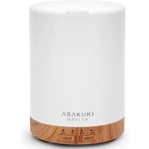 Ultrasonic Essential Oil Diffuser and Cool Mist Humidifier with Quiet Operation, 5 in 1 Aromatherapy Design Featuring Color Changing LED Light and Auto Shut Off, Relaxing Home Essential for Bedroom, Office and Daily Wellness