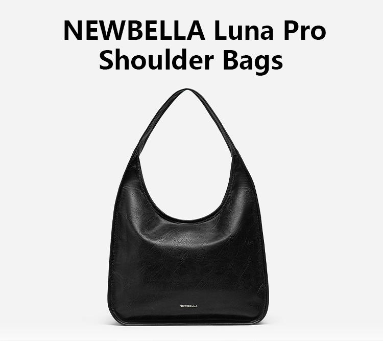 NEWBELLA Luna Pro Shoulder Bag in PU Leather - Sleek Solid Color Top Handle Bag with Zipper Closure for School & Commute - 48x12x44 cm dealsforyoudaysFallFreshness