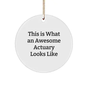 This Is What An Awesome Actuary Looks Like Funny Gifts from Family for Actuary Christmas Unique Circle Ornament