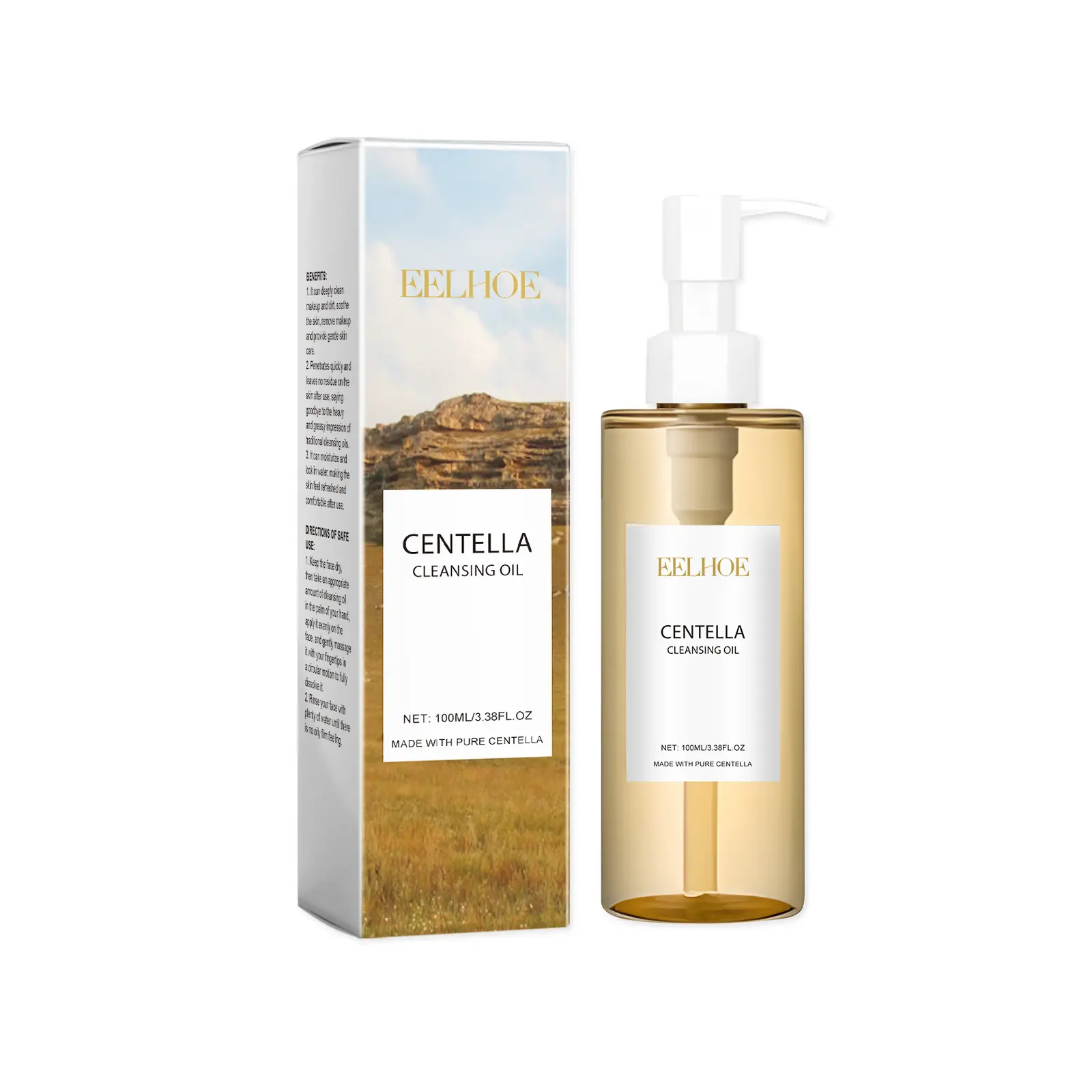 Centella Light Cleansing Oil Gentle Makeup Remover For Face Lips Eyes