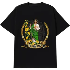 Crewneck T-Shirt San Judas de Tadeo: Mexico's Defender of Lost Causes T-Shirt100% Cotton