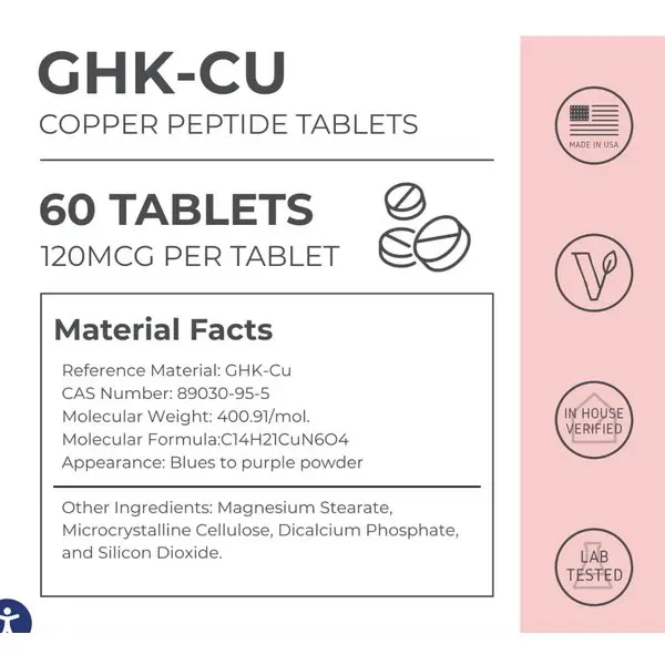 Neurogan Health Copper Peptide GHK-CU , 120 mcg, 60 Tablets, 0.52 oz (15 g) - TikTok Shop Neurogan Health Copper Peptide GHK-CU , 120 mcg, 60 Tablets, 0.52 oz (15 g) - TikTok Shop