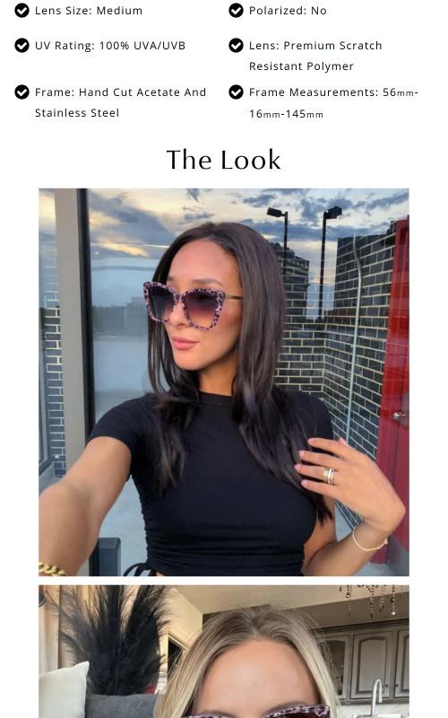 BECKY II - LEOPARD TORTOISE + BROWN GRADIENT SUNGLASSES