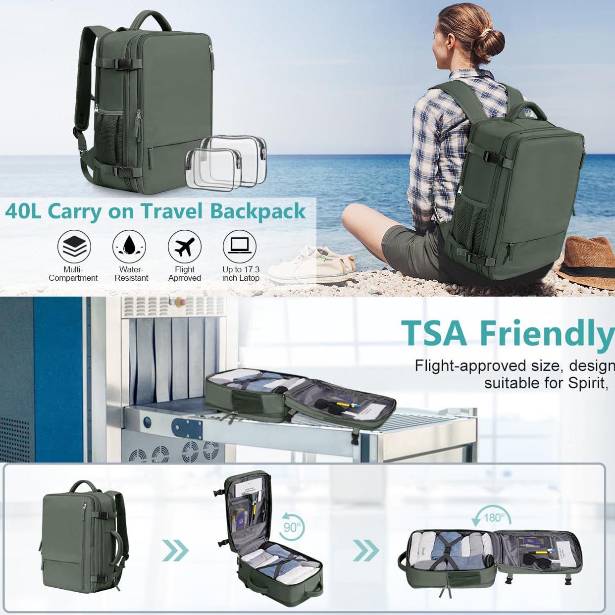 Simple Multi-Compartment Business Laptop Travel Bag Lightweight Zipper Luggage Backpack, Preppy Backpack, Large-Capacity Men’s Casual Travel Backpack, Women’s Computer Backpack, High School and Middle School Student Backpack, College Student Backpack