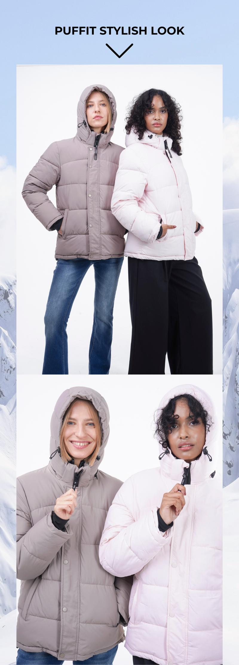 【Last Sale】PUFFIT WarmCore Premium Detachable-Hood Puffer Jacket | Classic Lightweight Winter Coat, Windproof, Water-Repellent, Adjustable Drawstring Design