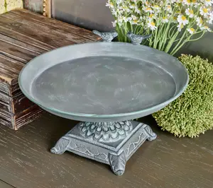 Indoor/Outdoor Metal Footed Display with Birds by Valerie