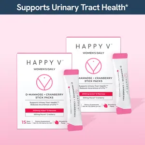 Happy V D-Mannose + Cranberry Stick Pack 2-pack