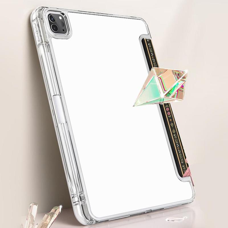 Wicked Vintage Fairy Tale iPad Case,Tri-Fold Stand Case for iPad, Transparent Acrylic Hard Back,Pencil and Charger Slots, Ultra-Thin Scratch-Resistant Design for iPad 10.2inch, Mini, Pro, Air, Ideal for Work and School
