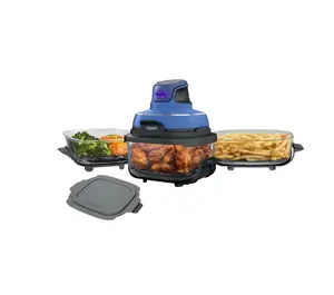 Ninja Crispi 5-in-1 Portable Glass Cooking System, 3 Containers & Cover