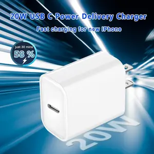 20W USB C Charger Block, Fast Charging USB-C Power Adapter, Type-C Wall Charger For iPhone series,iPad,Watch, Galaxy.Pixel and more, White