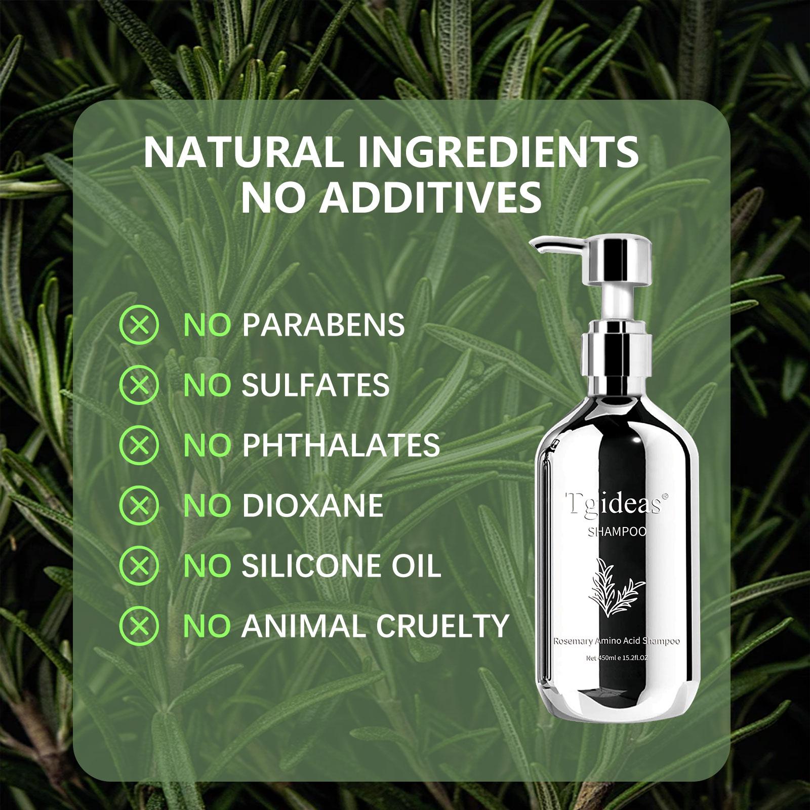 Tgideas Rosemary Amino Acid Shampoo + Keratin Hair Mask | Oil Cleansing, Restorative & Hydrating Foam | Strengthens Follicles, Revitalizes Growth, Calms Scalp, Reduces Frizz & Hair Loss,Promotes Hair Growth