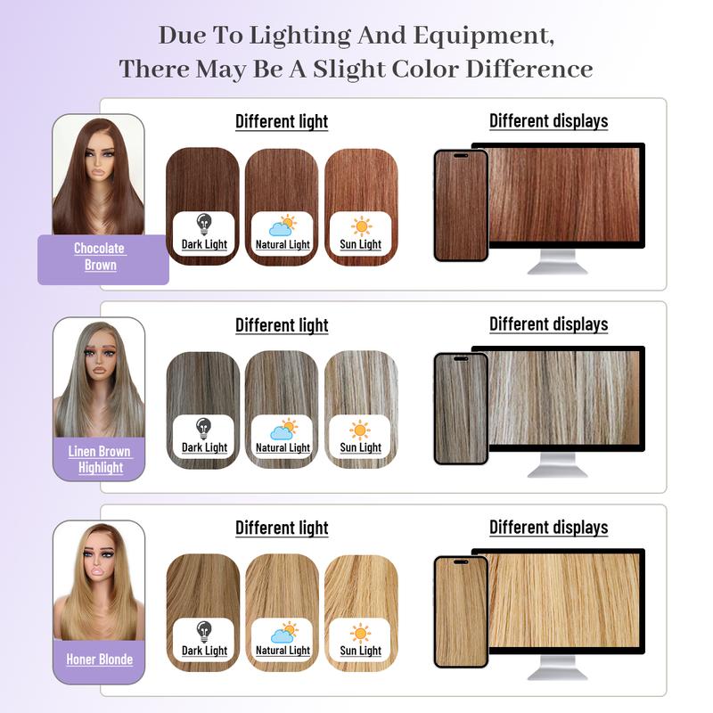 [Blend]9x7 Glueless C-Part Layered Wig Wear and Go Lace Front Straight Wig Pre Plucked Pre Cut Tiny Knots