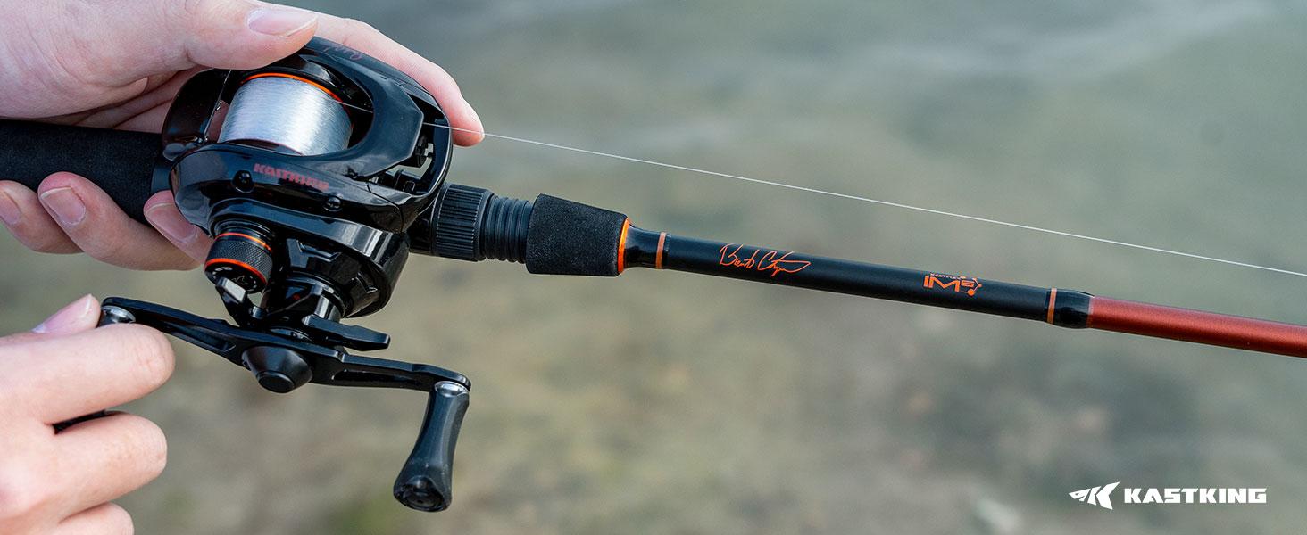 KastKing Brent Chapman Casting Rod and Reel Combo, Tailored Tackle Kits, IM6 Graphite 2Pc Blanks, 5.2:1 Gear Ratio, 9 + 1/5 + 1 Ball Bearings, Stainless Steel Guides, EVA Handles