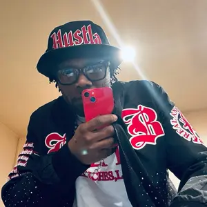 Hustla made letterman Jacket (rhinestones )