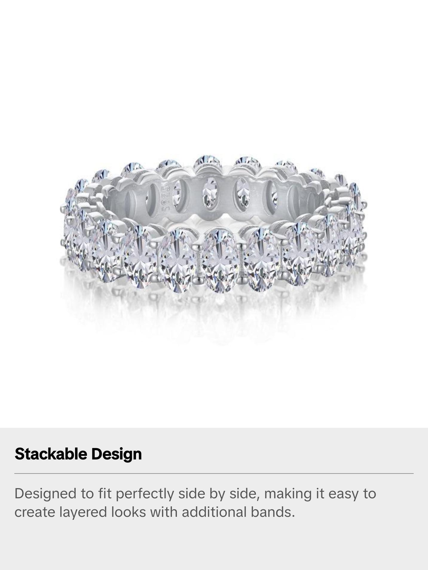 Dallas Oval Cut Eternity band