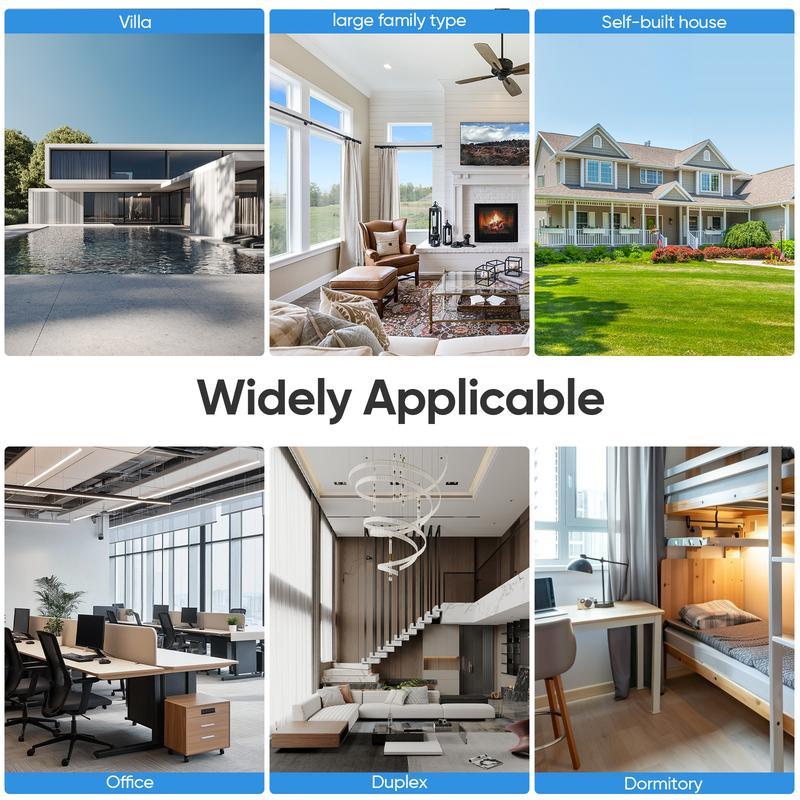 WiFi Extender 2025 6-Antenna Strong Signal, 1200Mbps Dual Band (5GHz/2.4GHz) Booster, Covers 12,000 sq. ft & 100 Devices, Repeater with Gigabit Port & AI Connectivity, Ideal for Home Studios, Remote Workspaces, VR Areas