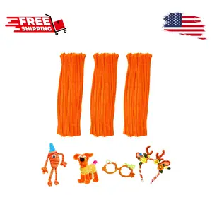 Orange Pipe Cleaners Crafts,Art Supplies,200pcs