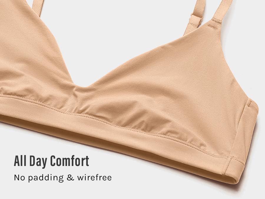 INLYRIC Women's Inbarely Soft Scoop Bralettes No Padding Cami Bras Unlined No Underwire Comfort Sleep Bralette Pullover SpringStatements