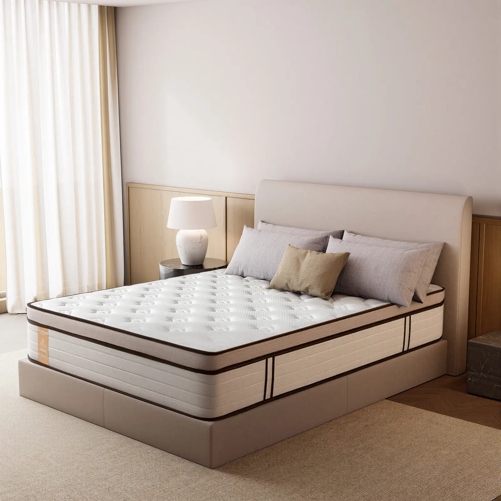 [Father's Day] King Mattress 12 Inch, full size mattress,Medium Firm Hybrid Colchon, Memory Foam, Pocket Springs for Pressure Relief, Motion Isolation, Extra Edge Support, Twin/TwinXL/Full/Queen/King ergonomic design