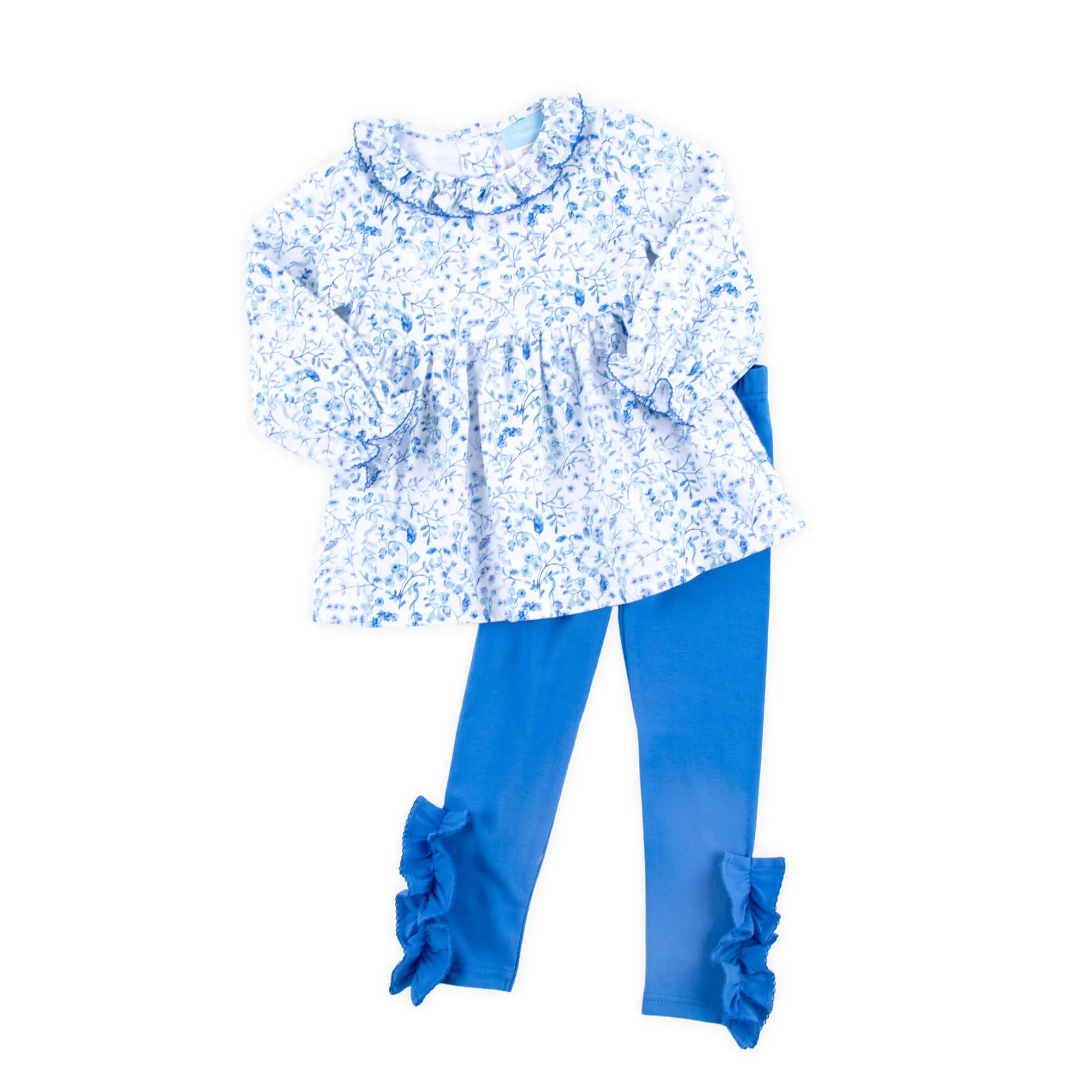Blue Floral Toile Eden Legging Set