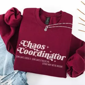 Chaos Coordinator Retro Sweatshirt, Short Sleeve T-SHIRT, ESE Teacher, Special Education Staff, Sped Graduation Gift Crewneck Medium