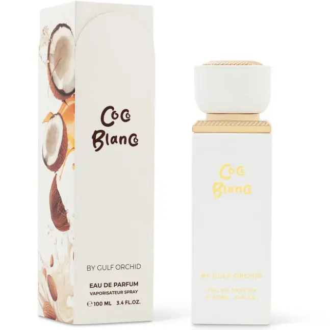 GULF ORCHID Coco Blanco Unisex Coconut Gourmand EDP Spray Perfume, 100ml, Suitable for Everyday Wear, Coconut Gourmand Perfume