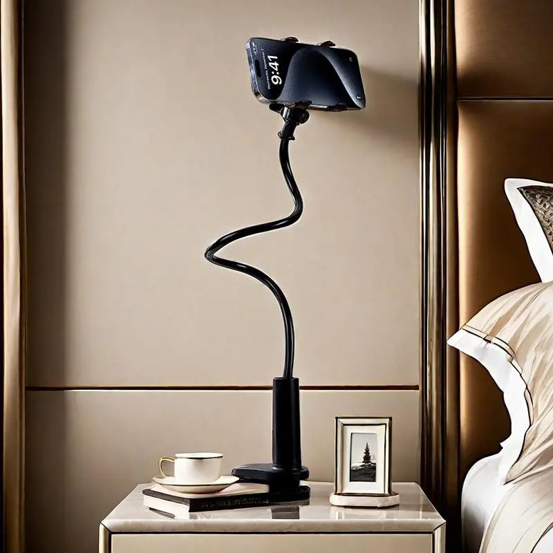 360° Rotatable Phone Holder, Rotation Stand, Flexible Adjustable Phone Stand, Stable Phone Mount for Bed, Desk, Office, Home, Bedroom, Living Room, Selfie Phone Holder, Stable Phone Rack, Smartphone, Cellphone