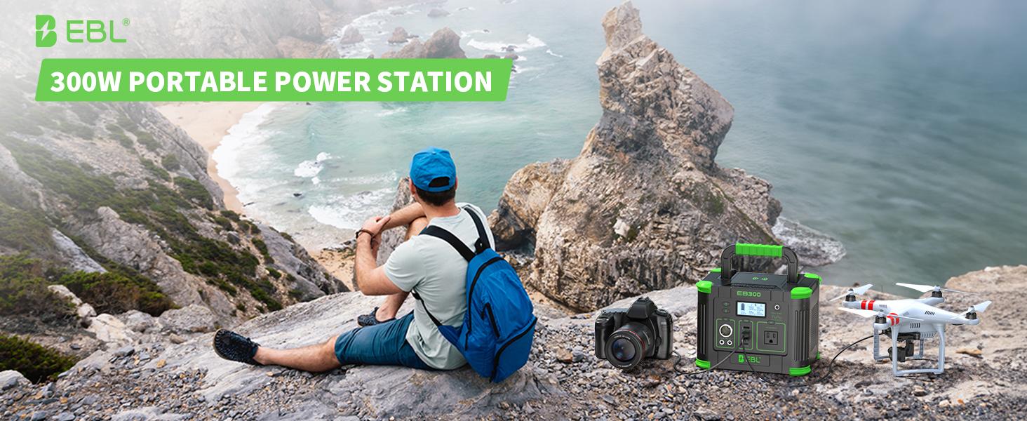 Outdoor Power Station: EBL 300W Solar Generator w/ 231Wh Battery | Your Blackout & Camping Power Backup