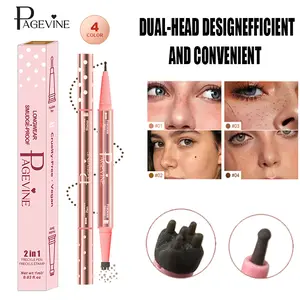 2-in-1 Freckle Stamp & Mole Pen, Five-Point Sponge Tip for Natural Dotting, Waterproof & Sweat-Proof Formula, Long-Lasting Realistic Makeup Effect, Gentle and Easy to Remove, Perfect for Quick Makeup & Trendy Looks.