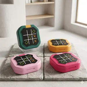 Electronic Tic-Tac-Toe Game, 9-In-1 Handheld Digital Puzzle Toy with Board, Tabletop Games, Portable Travel Brain Teaser Gift for Kids & Adults