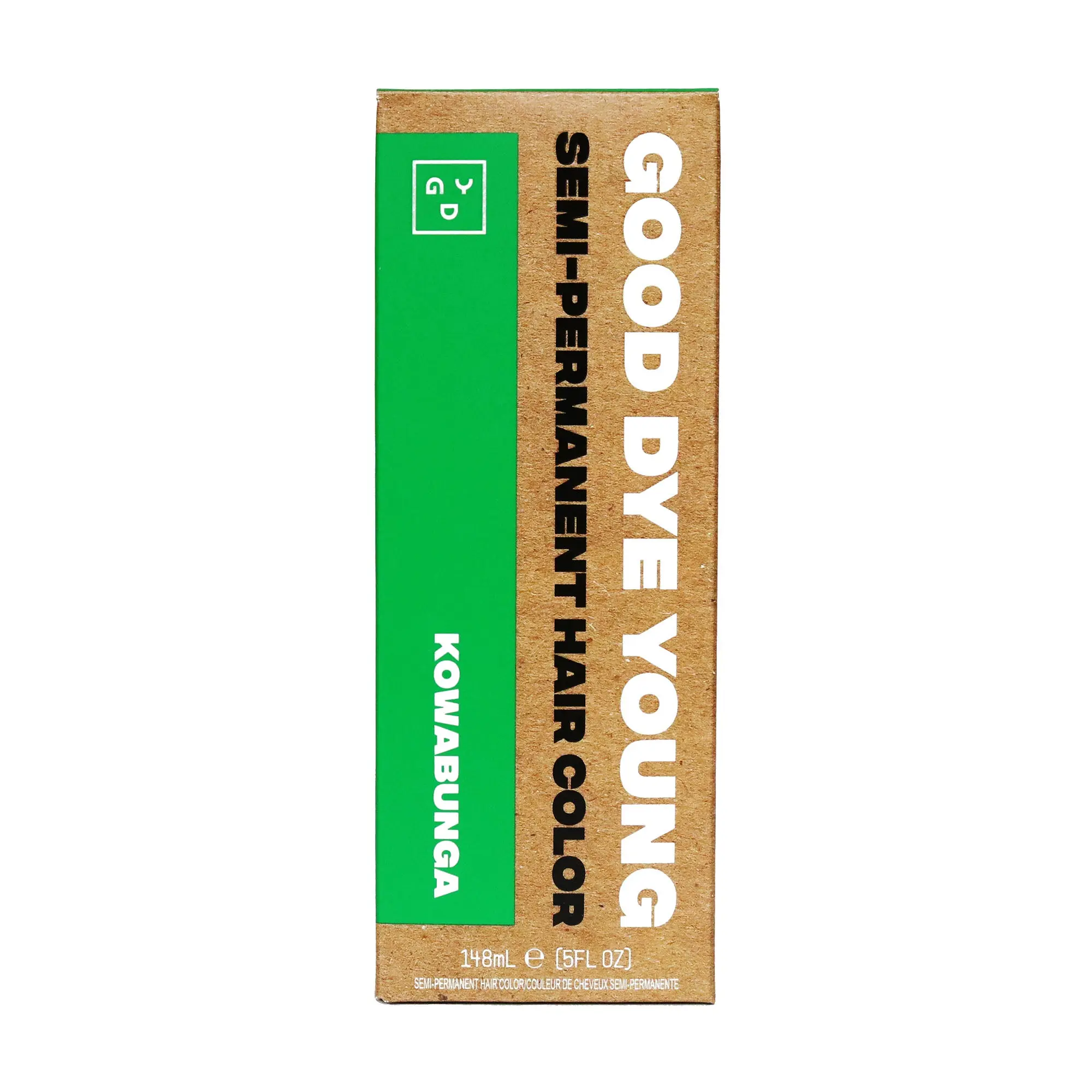 Green Semi-Permanent Hair Dye – Good Dye Young Kowabunga | True Yellow-Green, Vegan, Cruelty-Free, Non-Damaging | 16–24 Washes