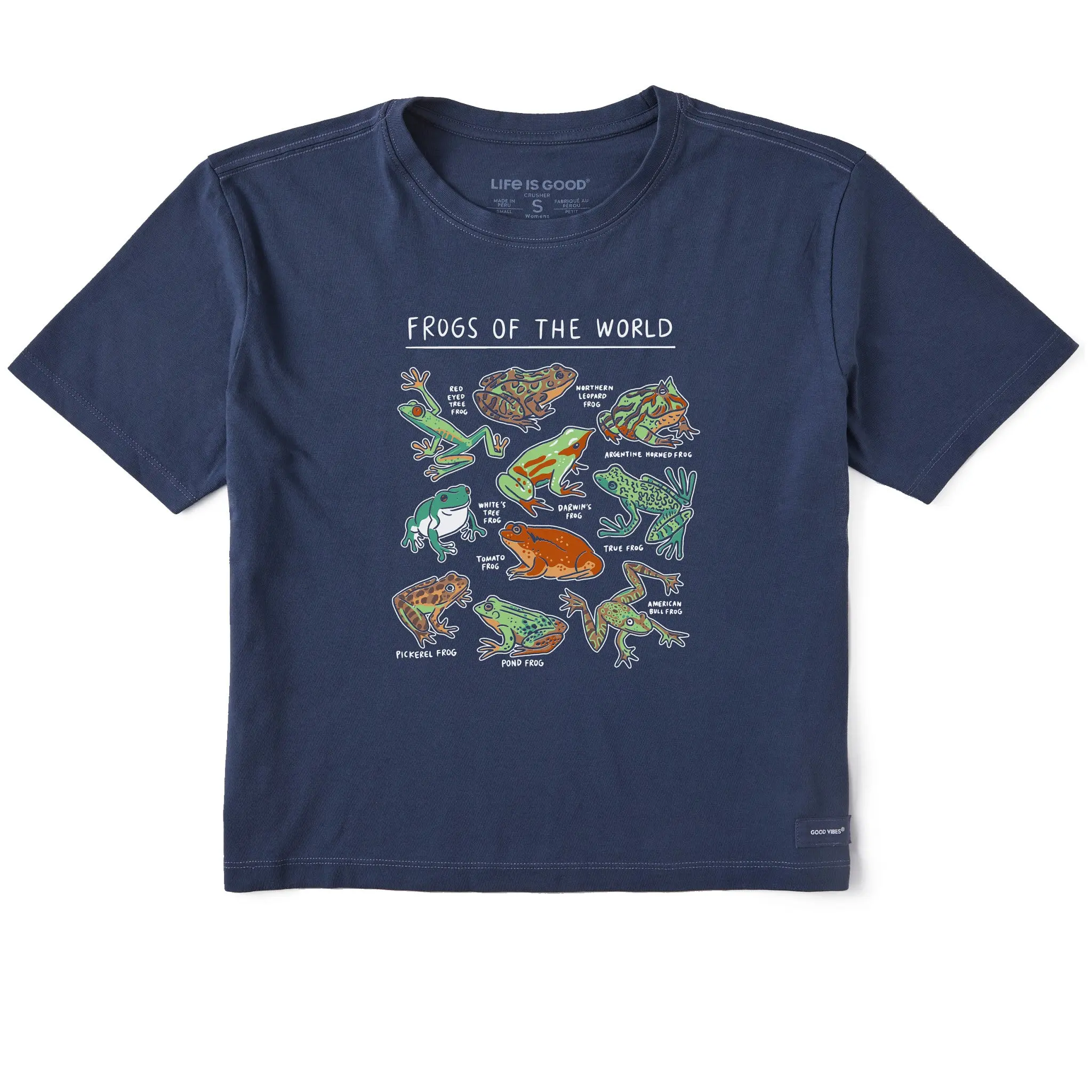 Women's Frogs of the World Short Sleeve Crusher Boxy Tee