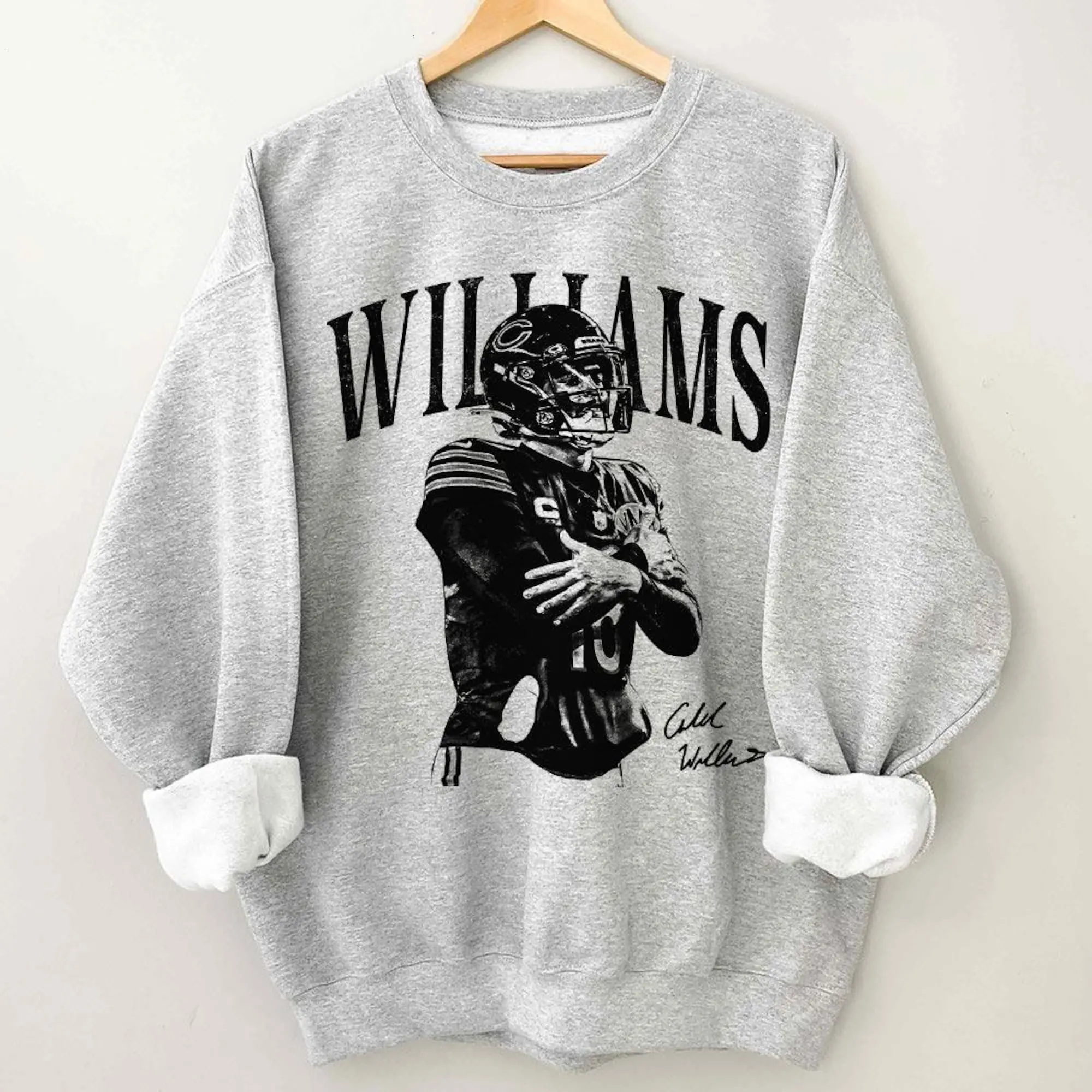 Vintage Caleb Williams Sweatshirt, Game Day Football Graphic Sweatshirt