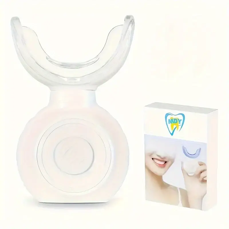 MDY LED Teeth Brightener - USB Rechargeable Oral Whitening System for Home Use, Compact Design with DIY Mode, Easy to Use at Home for Adults, Smile Boost