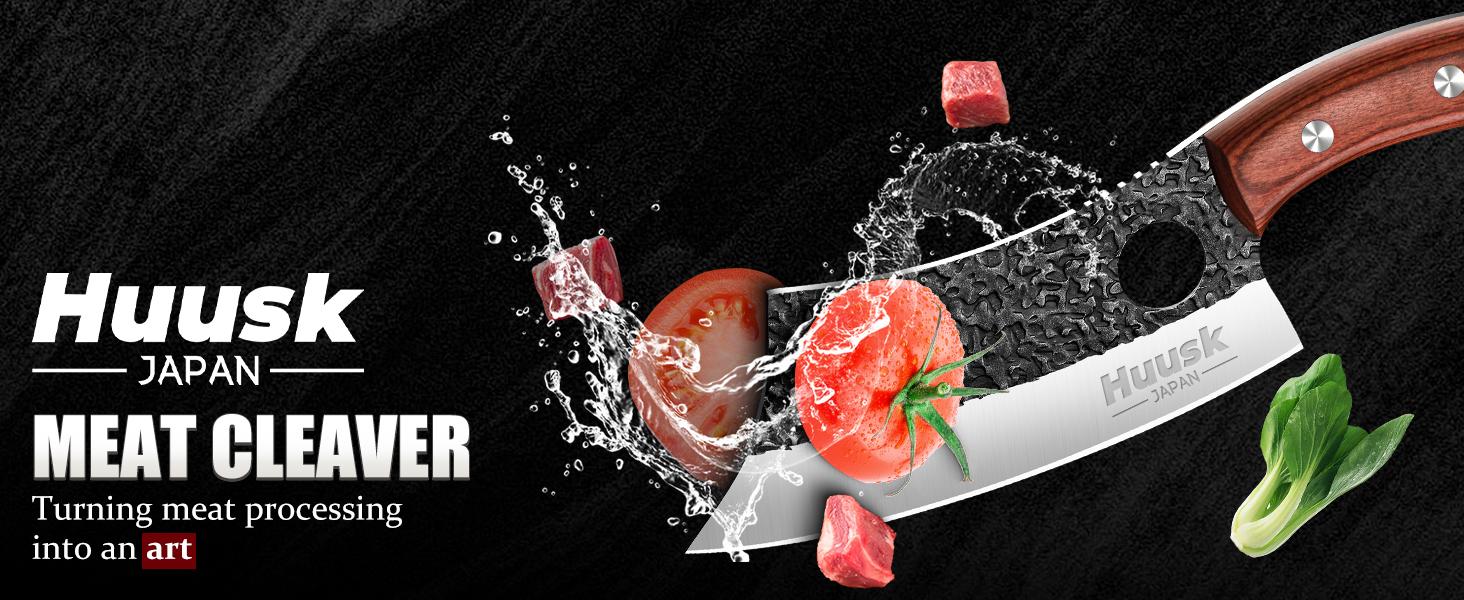 Huusk Hand Forged Butcher Knife Set – 3PCS High Carbon Steel Kitchen Knives with Rosewood Handles for Meat, Bone & BBQ Cutting – Professional Chef Gift for Christmas Huusk Hand Forged Butcher Knife Set – 3PCS High Carbon Steel Kitchen Knives with Rosewood Handles for Meat, Bone & BBQ Cutting – Professional Chef Gift for Christmas