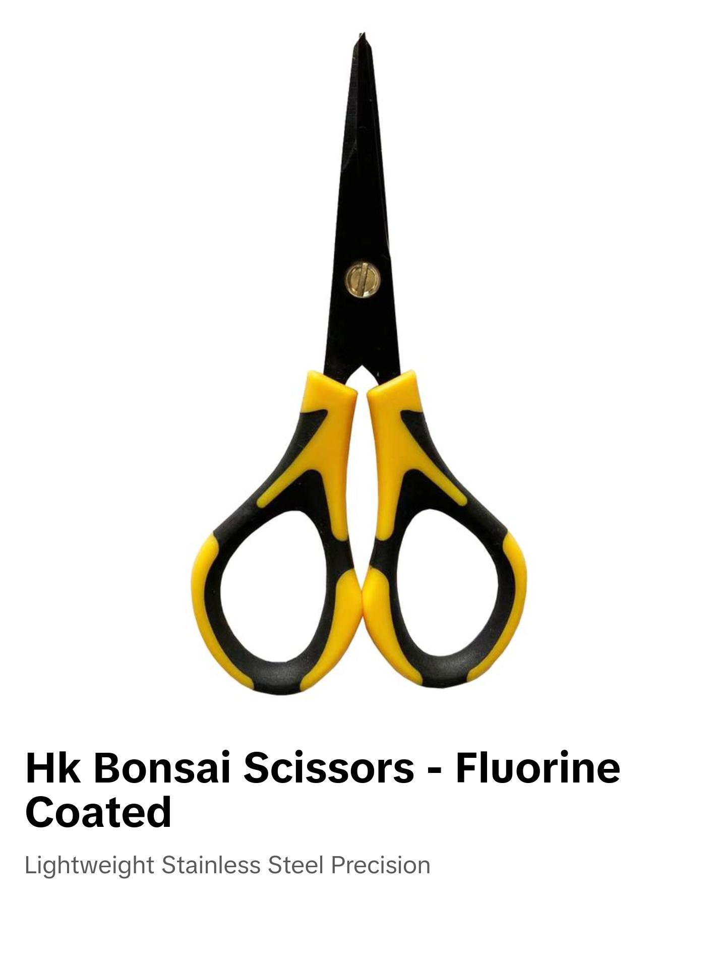 HK Bonsai Scissors Fluorine Coated Yellow/Black