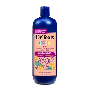 Kids 3-in-1 Elderberry Bath: Bubble Bath, Body Wash & Shampoo, 20 fl oz.