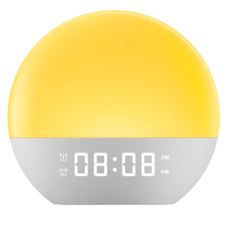 Sunrise Alarm Clock, White Noise Machine for Sleep, Upgraded Backlit Buttons, Bluetooth Speaker, Dimmable Night Light for Heavy Sleeper, Adults, Kids