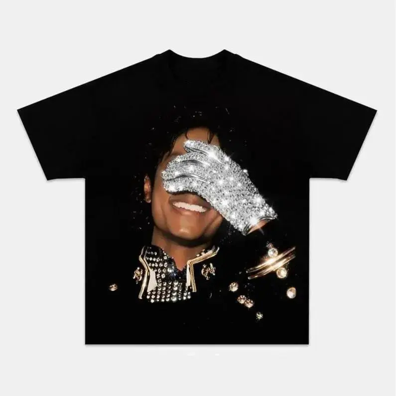 Michael Jackson Glove Graphic T-Shirt 90s Tee, streetwear, tiktok shop deals, summer outfits, guys gifts, summer clothes, gifts for him, graphic tee, men's shirts, t shirt, clothes for men, black casual Tshirt, Menswear Graphic tee