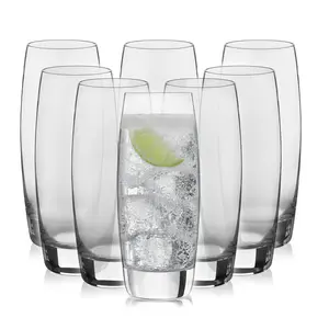 Libbey Signature Kentfield Glass Tumbler Set of 8, Elegant Heavy Base Glass Tumblers with Wide Rim, Tapered 16 oz Drinkware Set for Water and Drinks