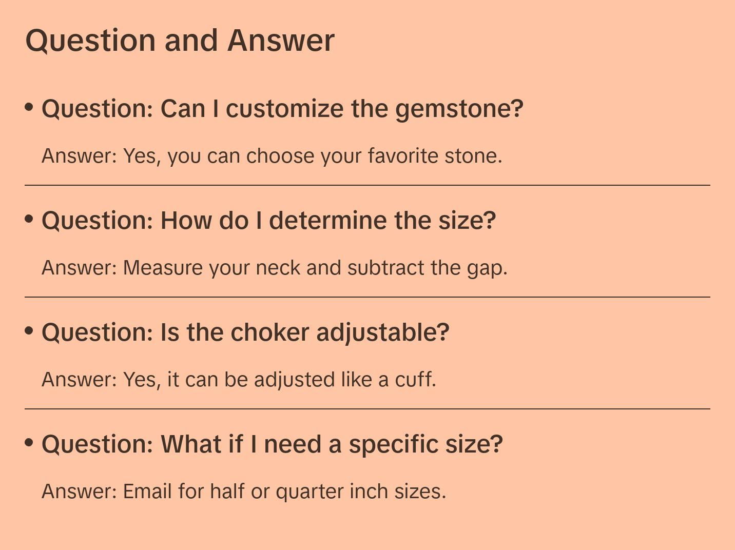 bespoke sterling silver gemstone cuff choker