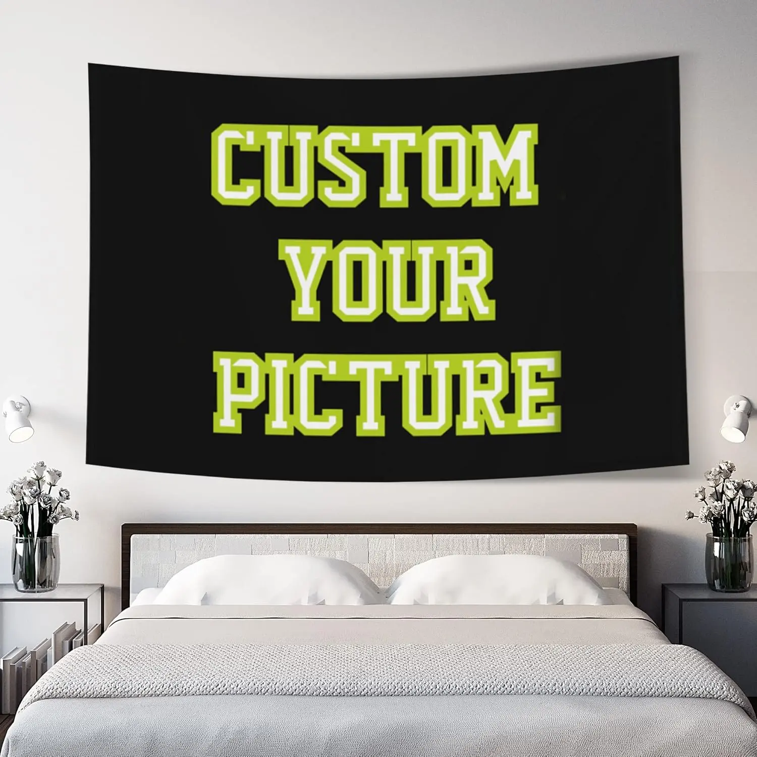 JINJUREN Custom Tapestry Upload Images Personalized Custom Tapestry Customized Backdrop Banner Print Any of Your Design Photo/Text/Logo bedroom living room tapestry